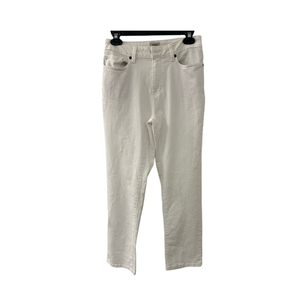 L.L. Bean Women's Straight Leg Jeans - White